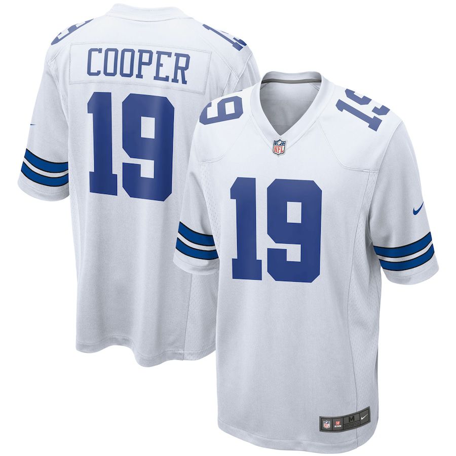 Men Dallas Cowboys #19 Amari Cooper Nike White Game Team NFL Jersey